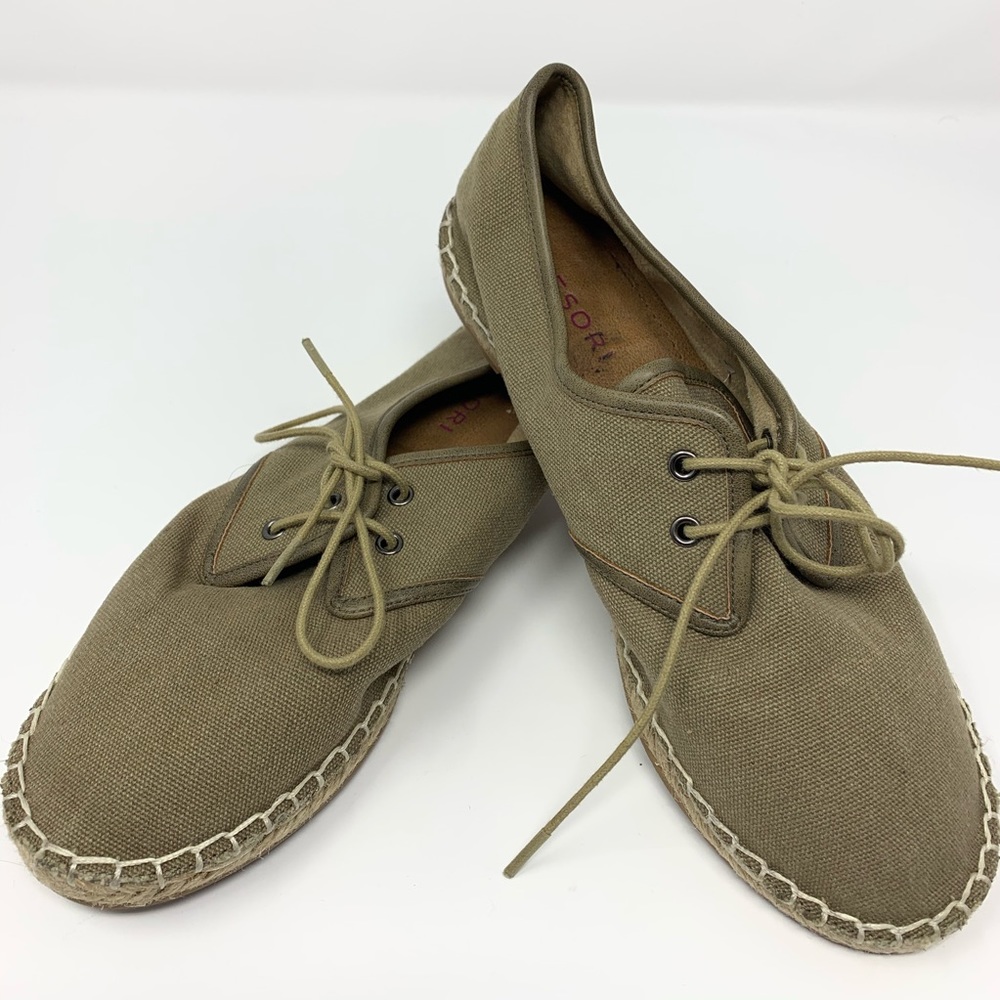 Tesori canvas espadrille bottom Oxford shoe
